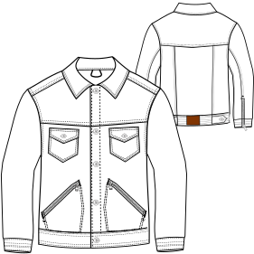 Fashion sewing patterns for MEN Jackets Jean jacket 7269